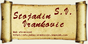 Stojadin Vranković vizit kartica
